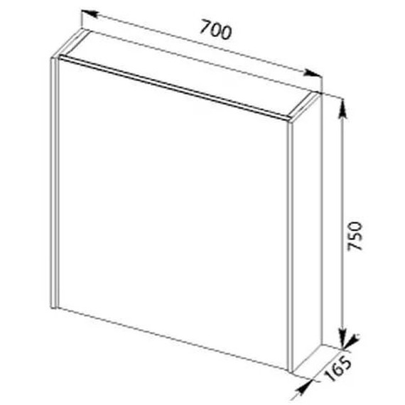 Зеркало-шкаф Aquanet Латина 70 см 00179997, белый - фото 5