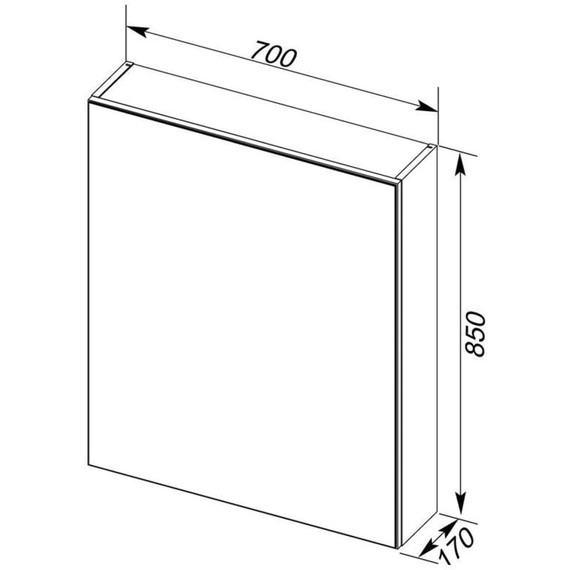 Зеркало-шкаф Aquanet Алвита 70 см 00184038, белый - фото 7