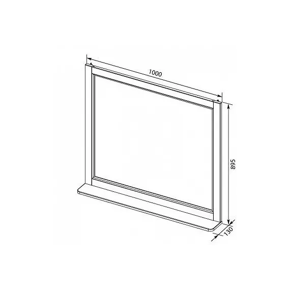 Зеркало Aquanet Бостон М 100 см 00209674, белый - фото 4