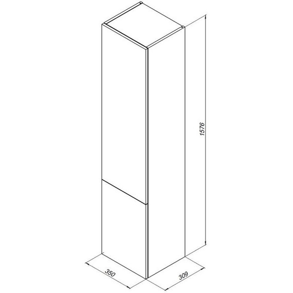 Пенал подвесной Aquanet Алвита 35 см 00240197, серый антрацит - фото 10
