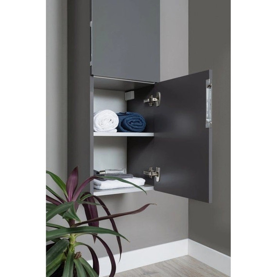 Пенал подвесной Aquanet Алвита 35 см 00240197, серый антрацит - фото 8