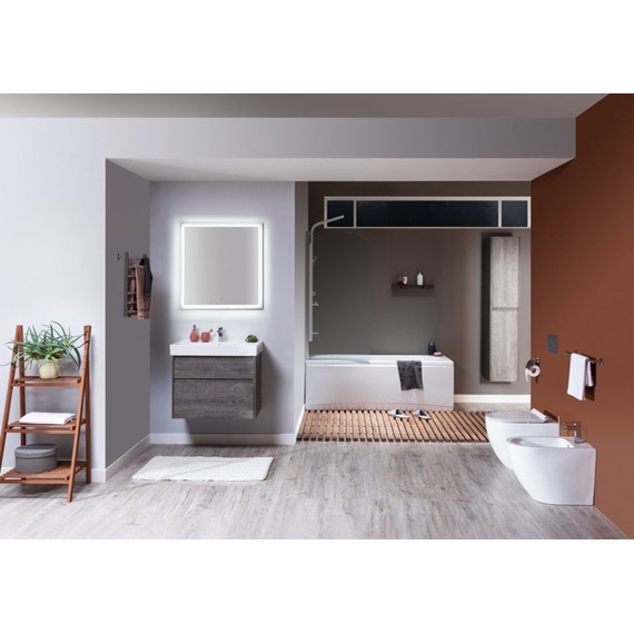 Зеркало Aquanet Nova Lite 90 см 00242263 LED, дуб рошелье - фото 4