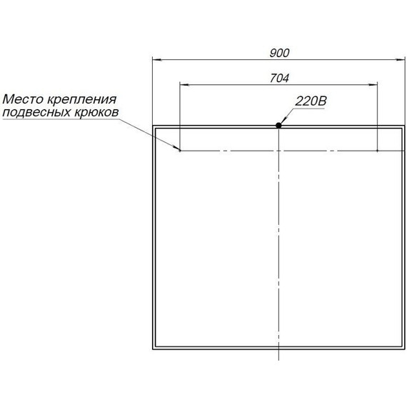 Зеркало Aquanet Nova Lite 90 см 00242263 LED, дуб рошелье - фото 5