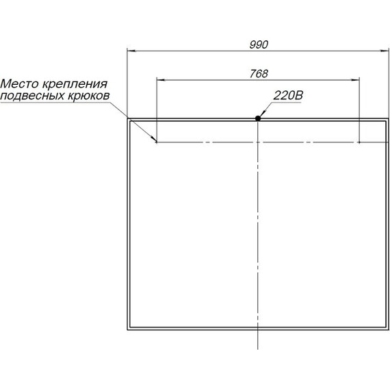 Зеркало Aquanet Nova Lite 100 см 00242622 LED, белый - фото 5