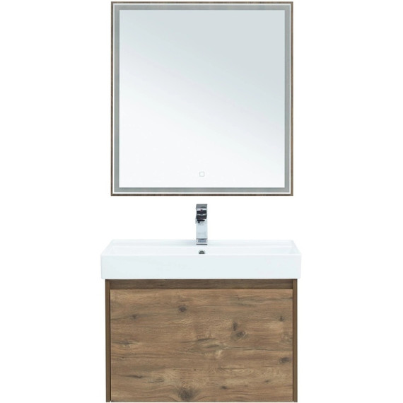 Зеркало Aquanet Nova Lite 75 см 00249513 LED, дуб рустикальный - фото 4