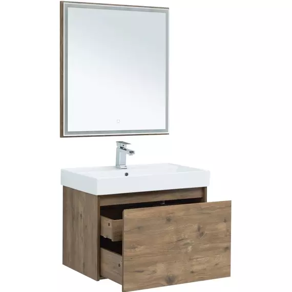 Зеркало Aquanet Nova Lite 75 см 00249513 LED, дуб рустикальный - фото 6