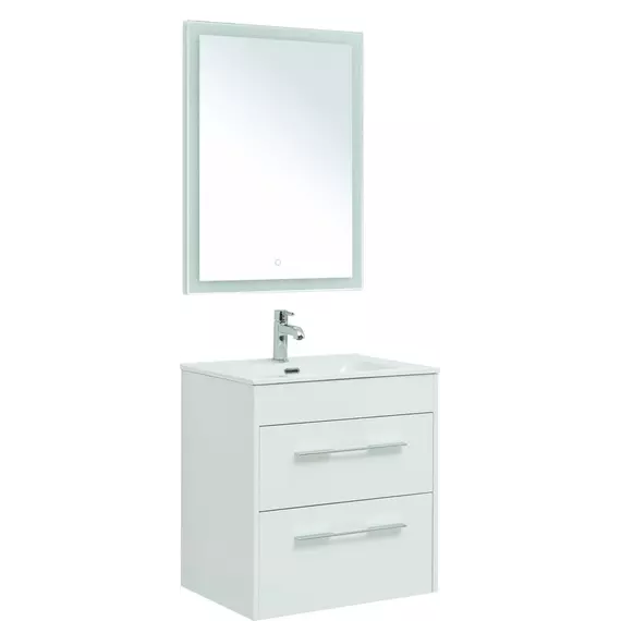 Зеркало Aquanet Гласс 60 см 00274025 LED, белый - фото 5