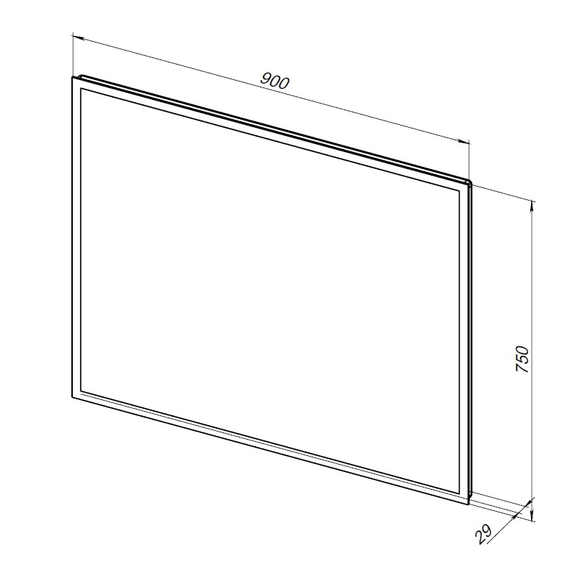 Зеркало Aquanet Оптима 90 см 00288966 LED - фото 7