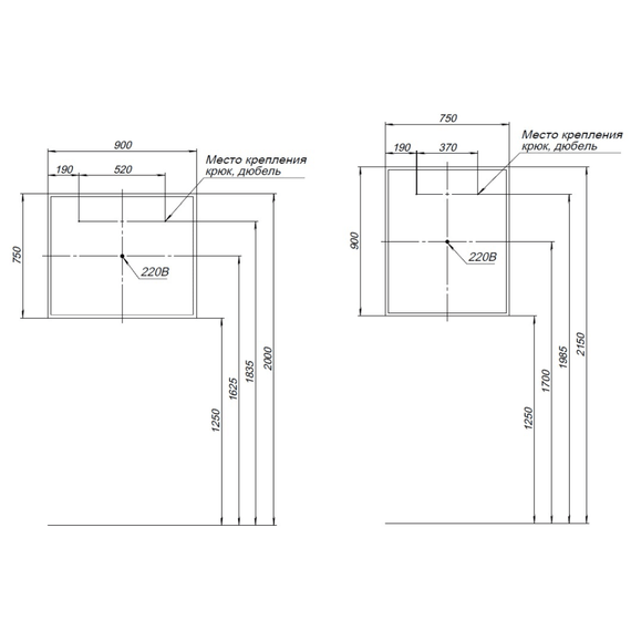 Зеркало Aquanet Оптима 90 см 00288966 LED - фото 8