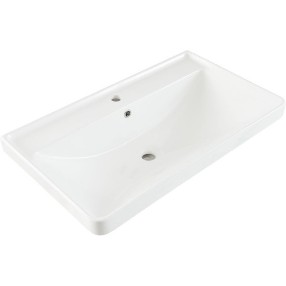 Тумба напольная с раковиной Aquanet Ирис New 80 см 00310154 (2 ящика) белый глянец - фото 15