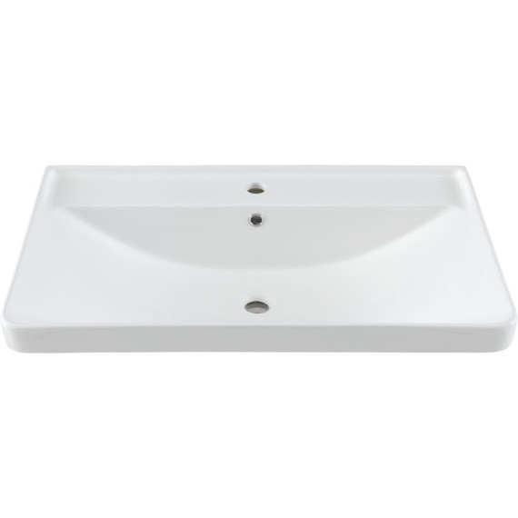 Тумба напольная с раковиной Aquanet Ирис New 80 см 00310154 (2 ящика) белый глянец - фото 19