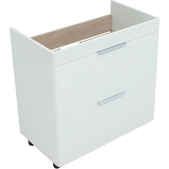 Тумба напольная с раковиной Aquanet Ирис New 80 см 00310154 (2 ящика) белый глянец - фото 14
