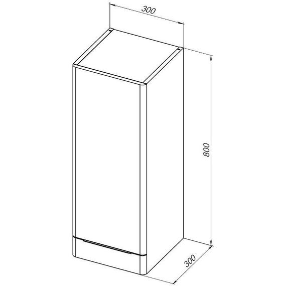 Пенал подвесной Aquatek Ирис new 30 см 00310155, белый глянец - фото 9