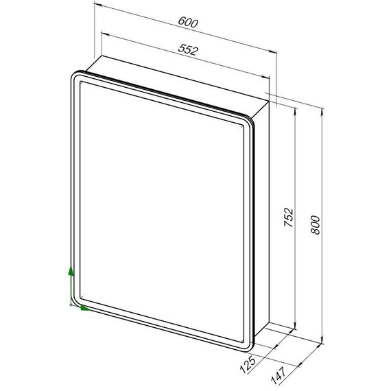 Зеркало-шкаф Aquanet Оптима 60 см 00311860 LED - фото 7