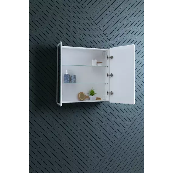 Зеркало-шкаф Aquanet Оптима 80 см 00311862 LED, белый - фото 10