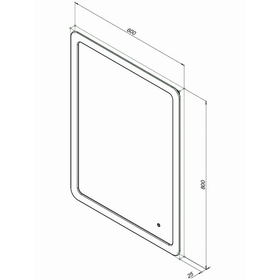 Зеркало Aquanet Ирис 60 см 00316650 LED - фото 5
