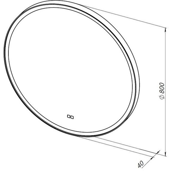 Зеркало Aquanet Тренд 80 см 00316653 LED, чёрный - фото 6
