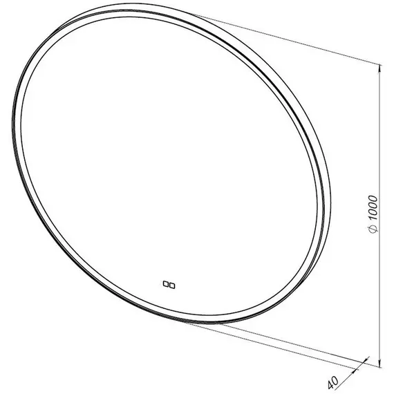 Зеркало Aquanet Тренд 100 см 00316688 LED, чёрный - фото 6