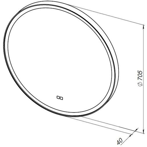 Зеркало Aquanet Тренд 70 см 00316694 LED, чёрный - фото 6