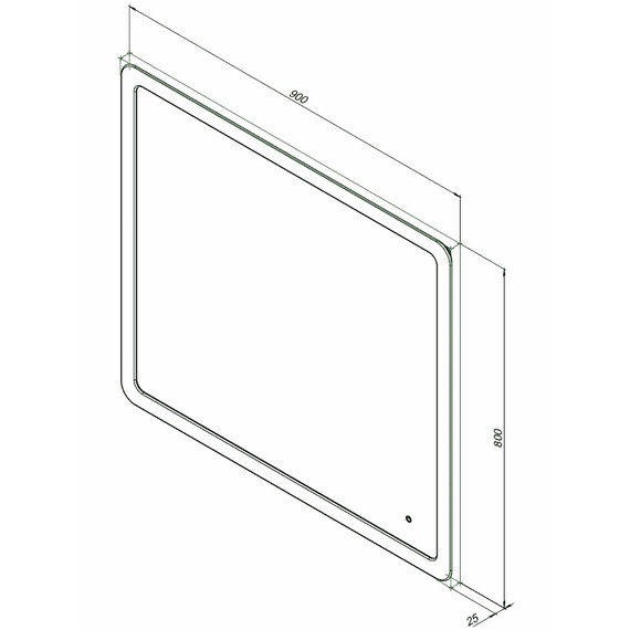 Зеркало Aquanet Ирис 90 см 00326447 LED - фото 4
