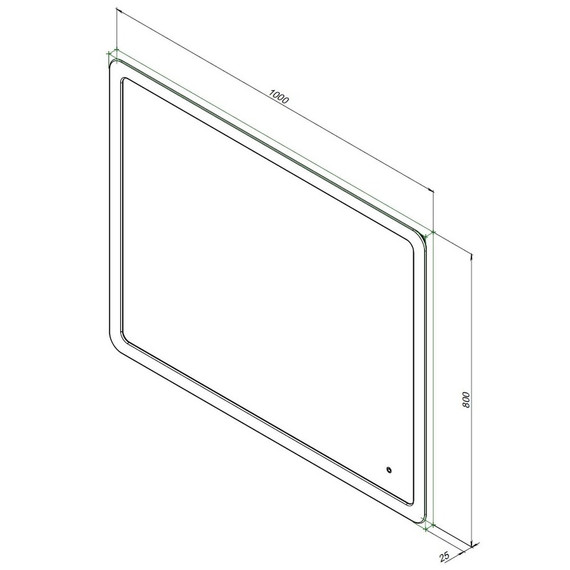 Зеркало Aquanet Ирис 100 см 00326448 LED - фото 5