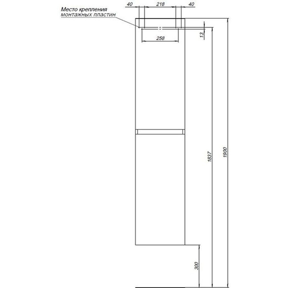 Пенал подвесной Aquanet Вега 35 см 00329126, белый глянец - фото 9
