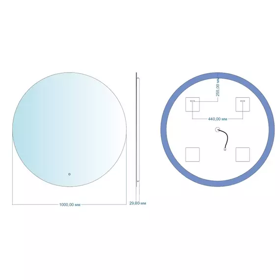 Зеркало Aquanet Смарт 100 см 00336637 - фото 7