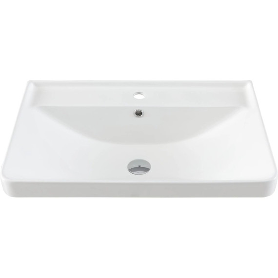 Тумба напольная с раковиной Aquanet Вега 70 см 00344122 (2 ящика) белый глянец - фото 2