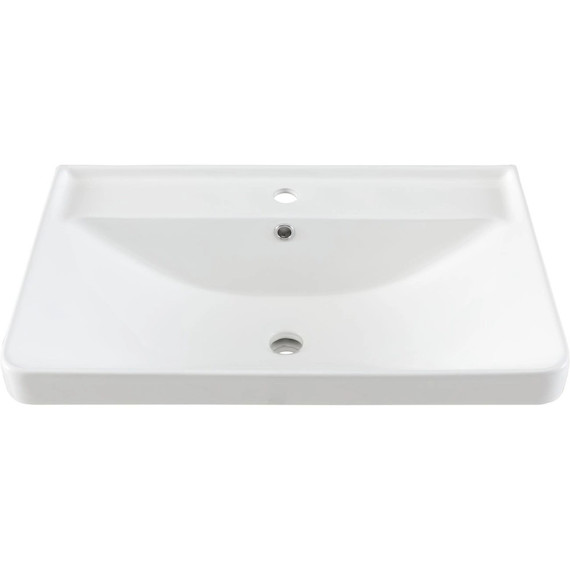 Тумба напольная с раковиной Aquanet Вега 70 см 00344122 (2 ящика) белый глянец - фото 18