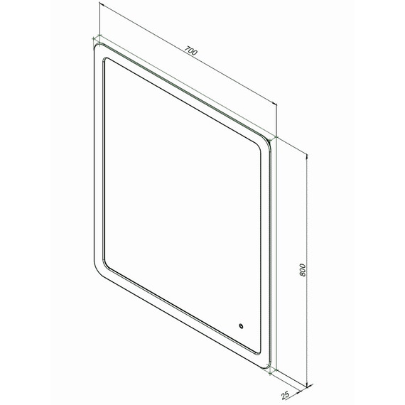Зеркало Aquanet Ирис 70 см 00326444 LED - фото 5