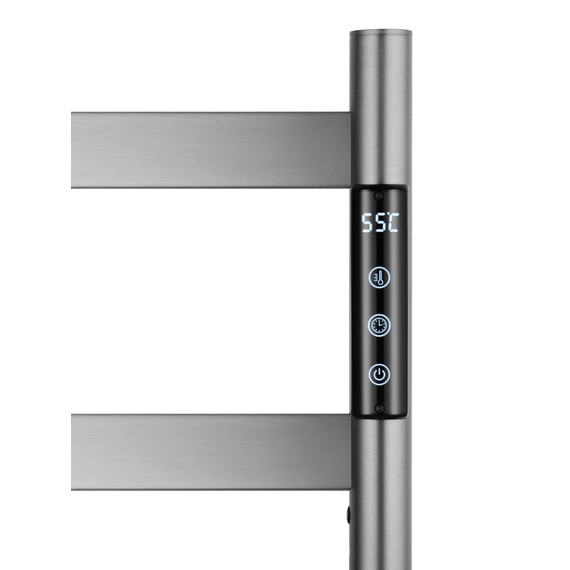 Полотенцесушитель электрический Wonzon & Woghand Essen П6 475x958 мм WW-A406-GM, темный графит - фото 4