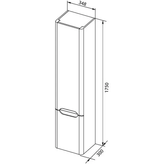 Пенал подвесной Aquanet София 35 см 00199871 R, белый - фото 5