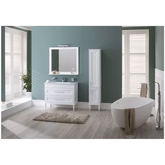 Пенал подвесной Aquanet Бостон М 36 см 00209680 L, белый матовый - фото 6