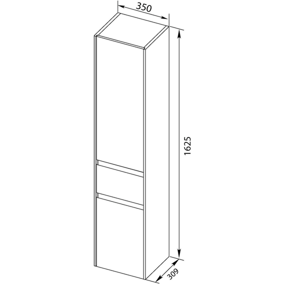 Пенал подвесной Aquanet Бруклин 35 см 00209827 L, белый глянец - фото 14