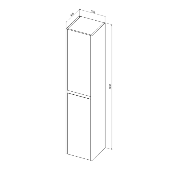 Пенал подвесной Aquanet Nova Lite 35 см 00242265, дуб рошелье - фото 7