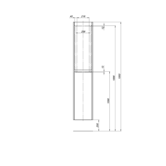 Пенал подвесной Aquanet Nova Lite 35 см 00242265, дуб рошелье - фото 8