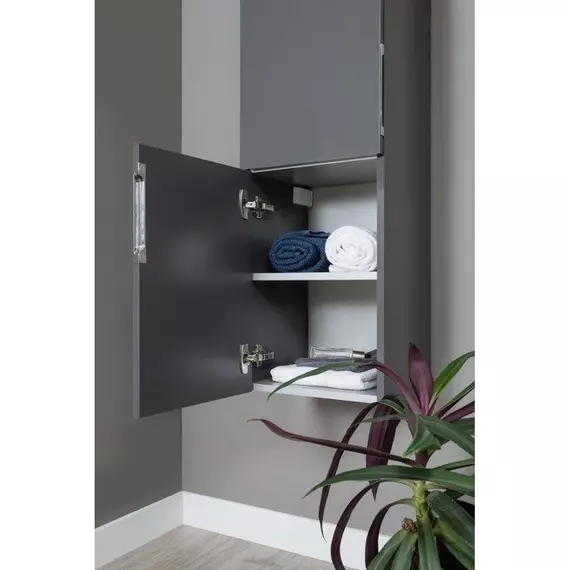 Пенал подвесной Aquanet Алвита 35 см 00249618 L, серый антрацит - фото 8