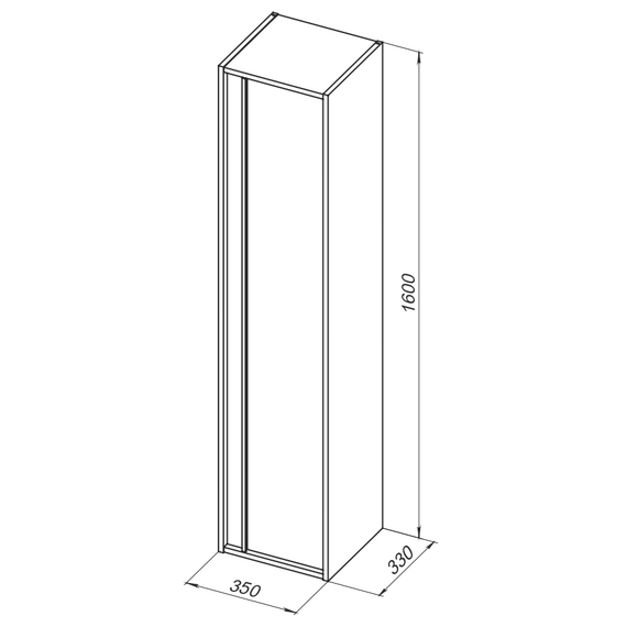 Пенал подвесной Aquanet Lino 35 см 00253914, дуб веллингтон - фото 7