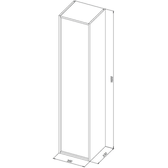 Пенал подвесной Aquanet Lino (Flat) 35 см 00295038, дуб веллингтон - фото 6