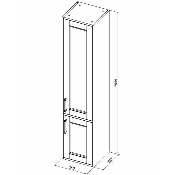 Пенал подвесной Aquanet Бостон New 35 см 00306370 R, белый сатин - фото 12