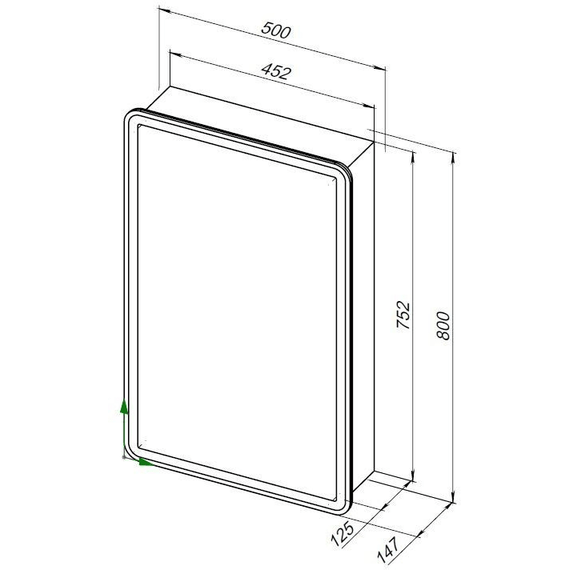 Зеркало-шкаф Aquanet Оптима 50 см 00311859 LED - фото 7