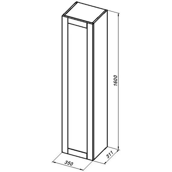 Пенал подвесной Aquanet Терра 35 см 00313236, белый матовый - фото 7