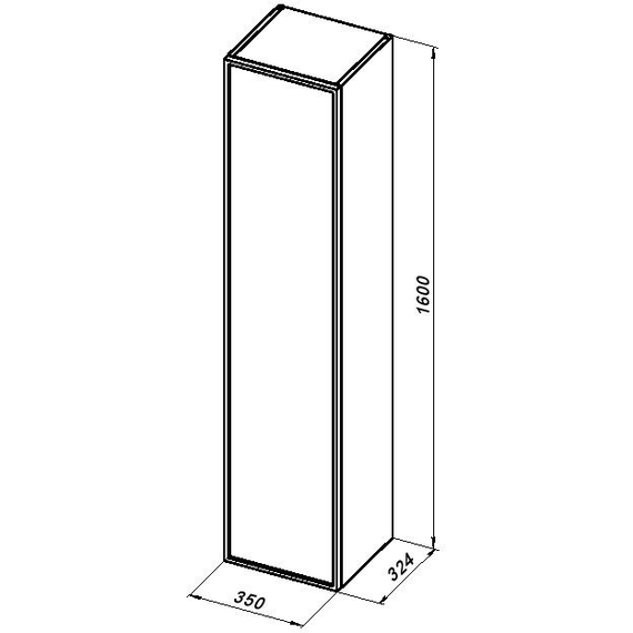 Пенал подвесной Aquanet Арт 35 см 00313268, маренго - фото 7