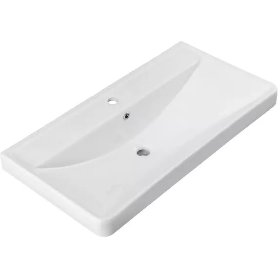 Тумба подвесная с раковиной Aquanet Вега 90 см 00316683, белый глянец - фото 11