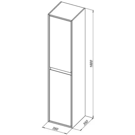 Пенал подвесной Aquanet Милан 35 см 00336388, дуб рустикальный - фото 8