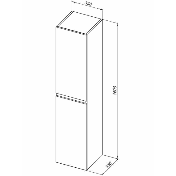Пенал подвесной Aquanet Вега 2.0 35 см 00343974, мисти грин - фото 8