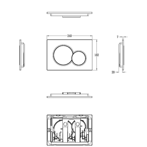 Кнопка смыва Wonzon & Woghand WW-IB232-CR - фото 2