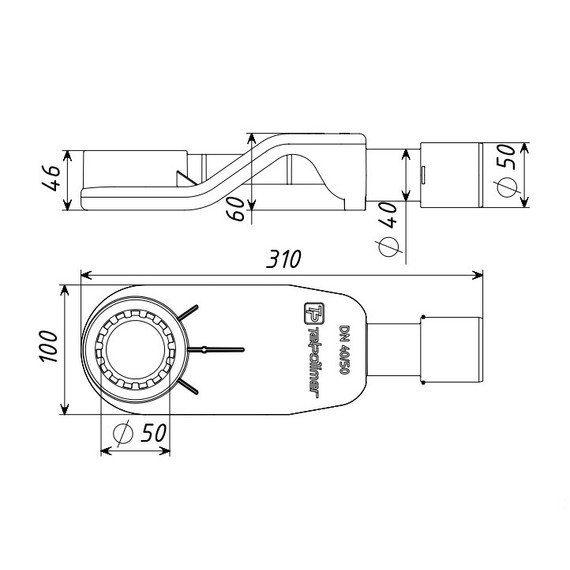 Трап Wonzon & Woghand 90 см WW-65409T-BG, золото - фото 7