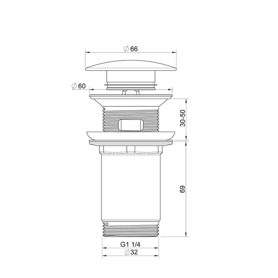 Донный клапан Wonzon & Woghand WW-88SS09-BG, золото - фото 2