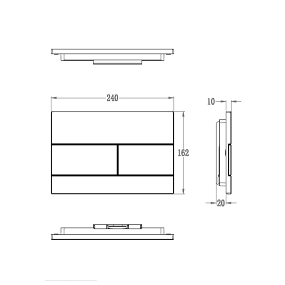 Кнопка смыва Wonzon & Woghand WW-IB235-CR - фото 2